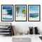 Framed Beach Landscape Art Print Serene Coastal Decor for Home or Office
